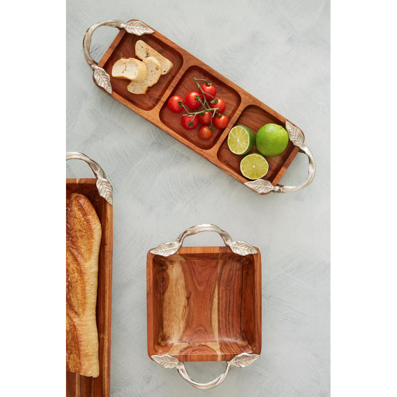 Alpen Home Bulhary Wood Condiment Server