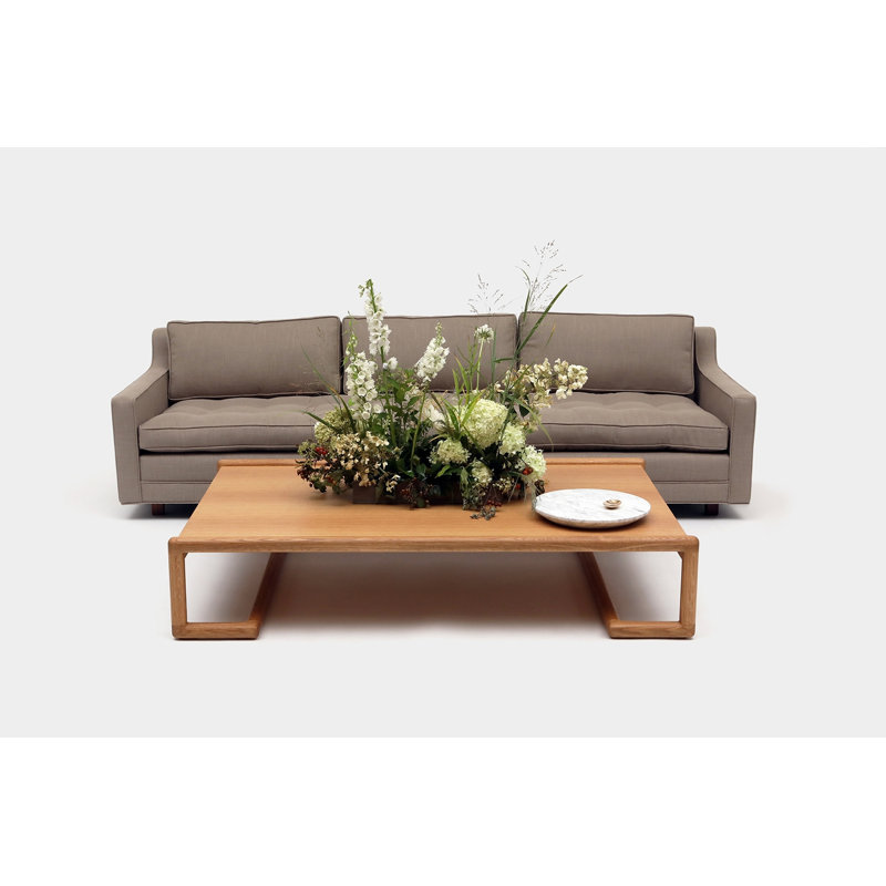 Untitled Solid Wood Single Coffee Table, White Oak, 16" H x 40" L x 40" W