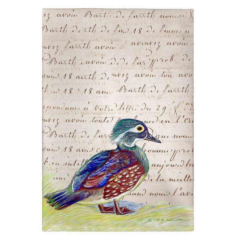 Serviette à main, script canard Miyuki
