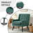 Tufted Upholstered Wide Back Armchair-582471464
