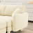4 Sectional In Boucle Fabric With Convertible L Shape, Shell-Shaped , Removable , And Self Wrapped Legs, Beige For A Stylish Look Distinctive Cylindrical Comfortable Seating-8814966
