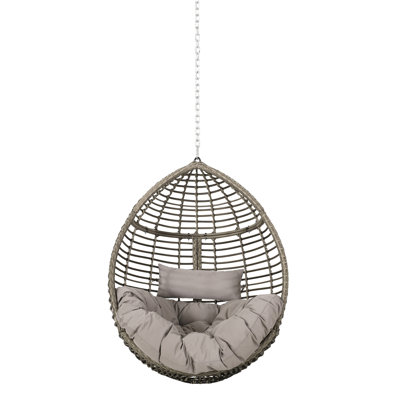 Chaise suspendue Teardrop, chaîne de 8 pi, chaise balançoire à chaîne robuste de 37,14 lb, forme confortable, matériau