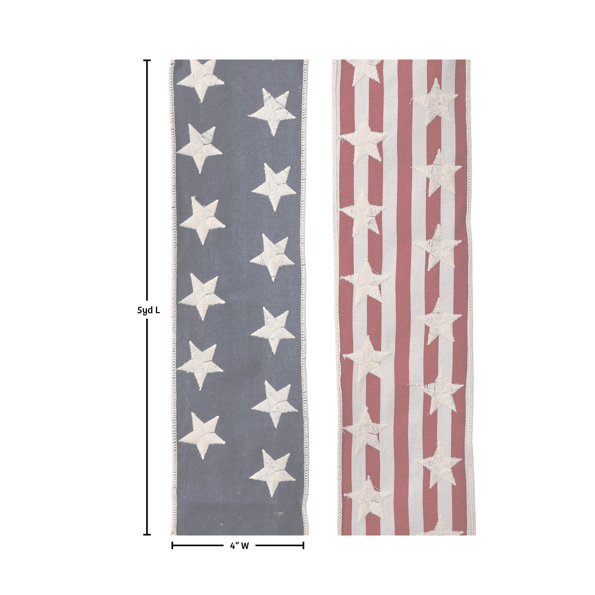 4"X5Y Americana Star  Ribbon
