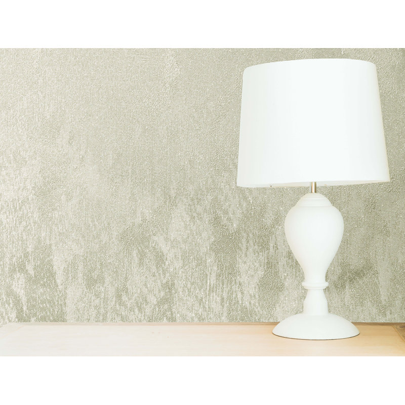 Rouleau de papier peint texturé lavable Abrianna, Crème