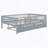 Wood Daybed With Trundle And Fence Guardrails-1104622498-1104622497