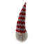 Ornement en forme de tête de gnome en tricot 8 po rouge et gris clair