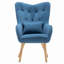Norge Velvet Armchair with Footstool