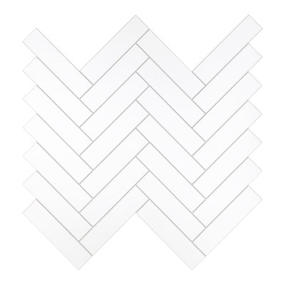 12.4" x 13" Herringbone Stone Composite Peel & Stick Mosaic Tile