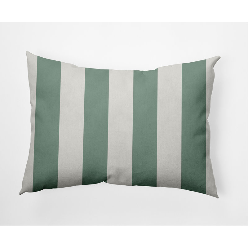 Coussin Stripe, Sauge, 14 po x 20 po