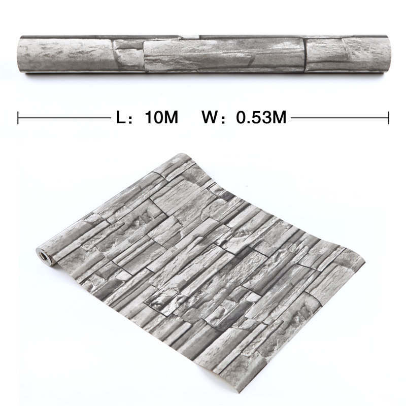 10m x 53cm 3D Embossed Matte Wallpaper Roll
