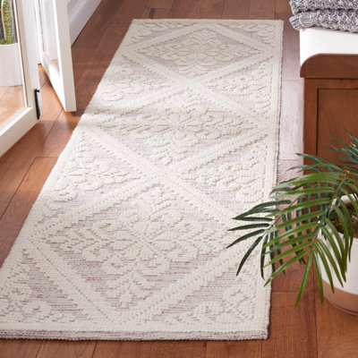 Vermont Hand Woven Wool Damask Rug
