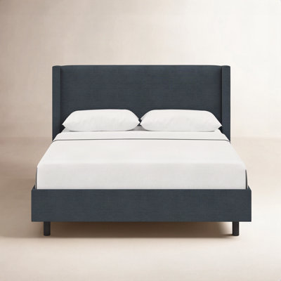 Hanson Upholstered Wingback Platform Bed