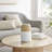 Prader Contemporary Two Tone Cylindrical Tabletop Vase - White And Beech