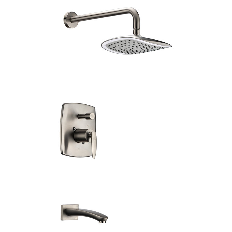 Tempo Tub & Shower Faucet with Rough in-Valve, Brushed Nickel