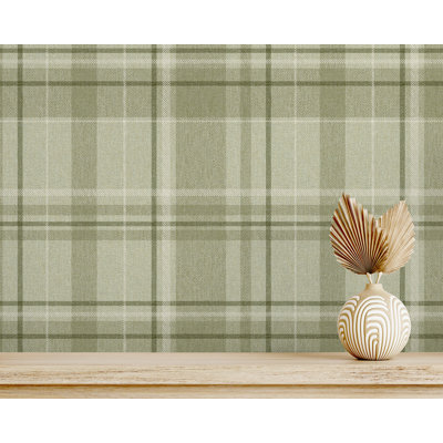 Harris Plaid Chevron Wallpaper