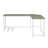 Bambina Gray  White Finish Computer Desk
