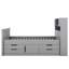 Base de lit plateforme avec tablettes de rangement et quatre tiroirs Griffie-570011237