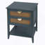 Table d'appoint à deux tiroirs en rotin naturel, table de bout idéale pour la chambre à coucher, le salon et le bureau