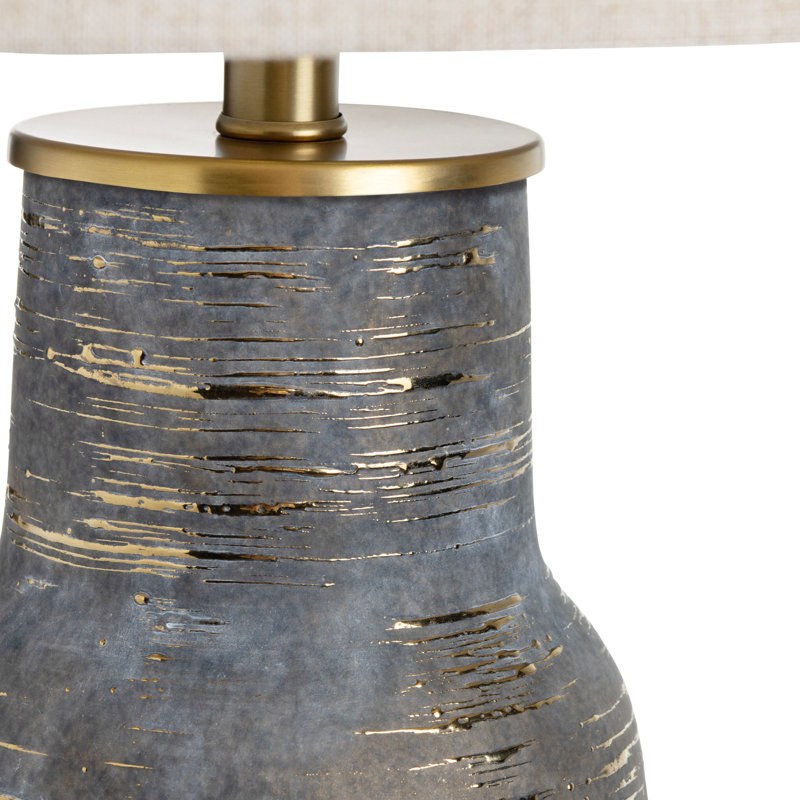 Thaj Ceramic Table Lamp, Black