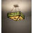 Rustic Lodge Glass Semi Flush Mount