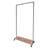 Janfried 16.5'' Solid + Manufactured Wood Adjustable Rolling Clothing Rack