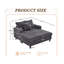 Chaise longue rembourrée 50 po-404283259