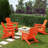 Two in a set  Adirondack Chair with Cup Holder All-Weather Reclining Chair for Patio Deck Backyard and Poolside-114222264