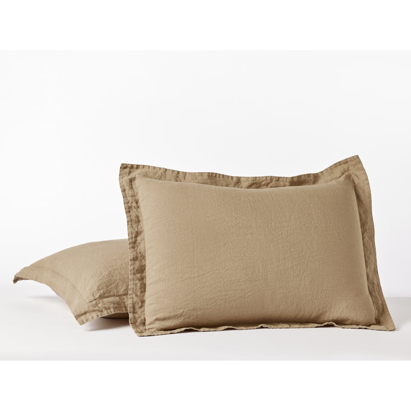 Coyuchi Organic Relaxed Linen Sham, Standard, Doe