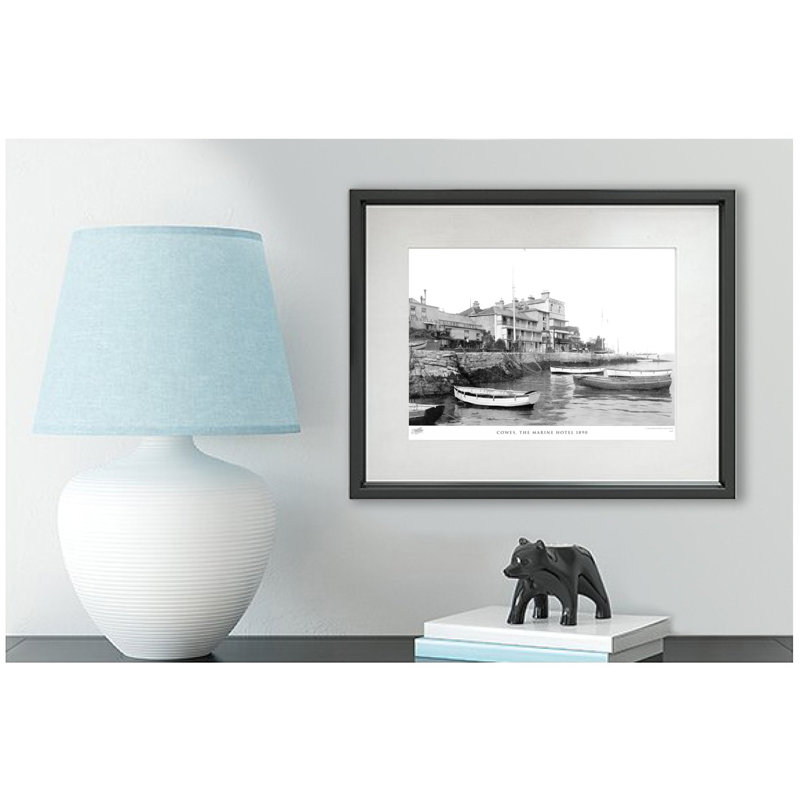 Cowes, The Marine Hotel 1890 - Single Picture Frame Print, 28cm H x 36cm W x 2.3cm D
