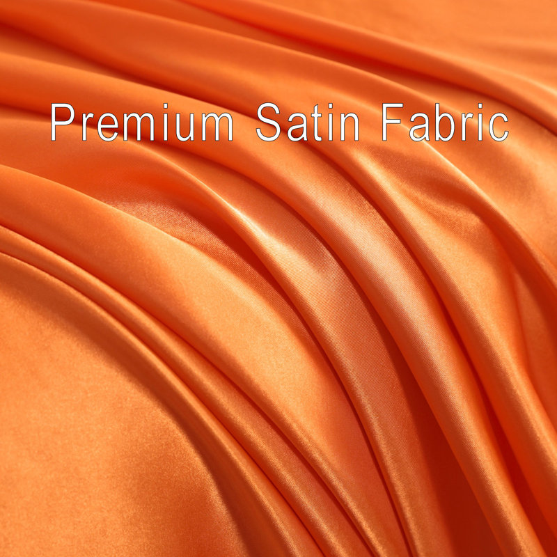 Ensemble de draps Lustrous, Ensemble de draps très grand californien avec 2 t, Orange