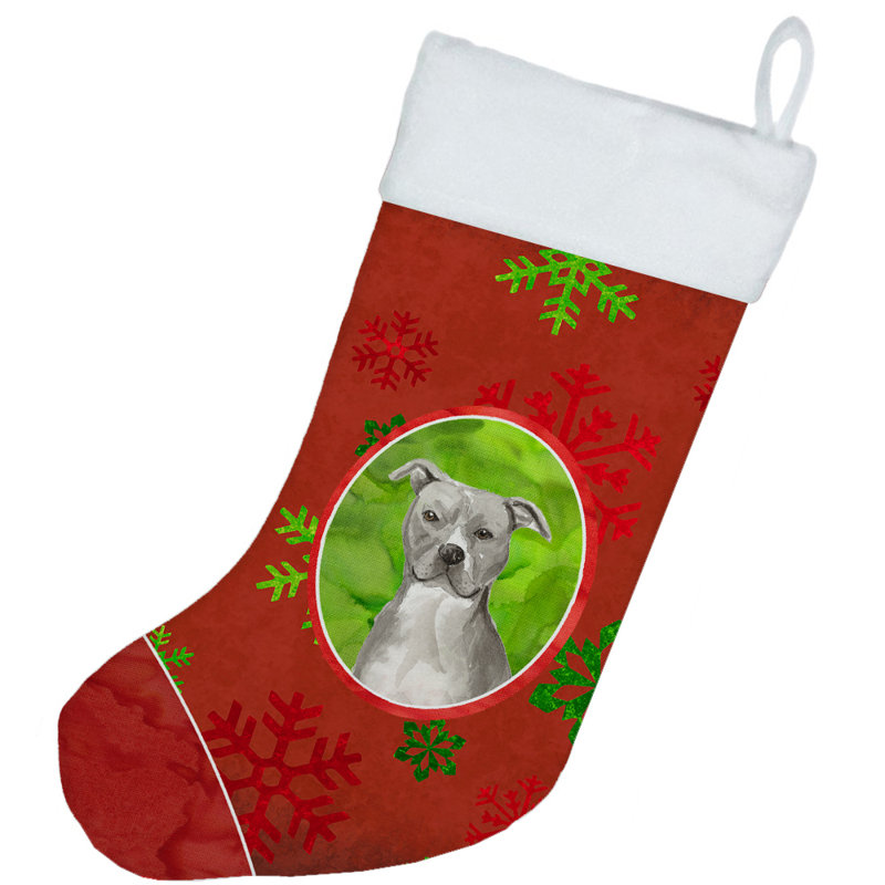 Chaussette de Noël, Staffordshire bull terrier