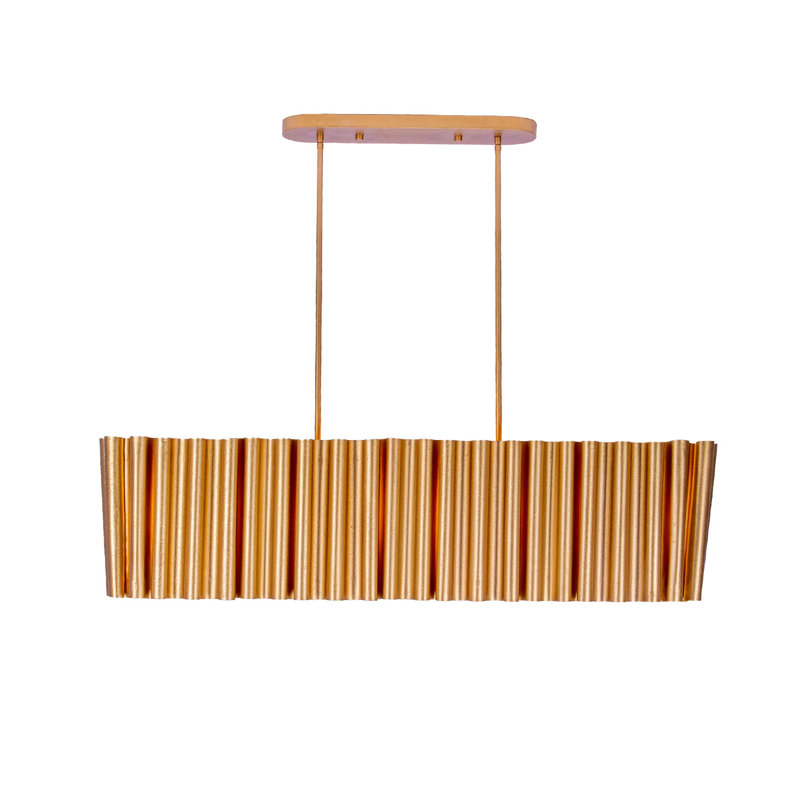 Ripple 6 LT Bright Gold Linear Pendant Kalco