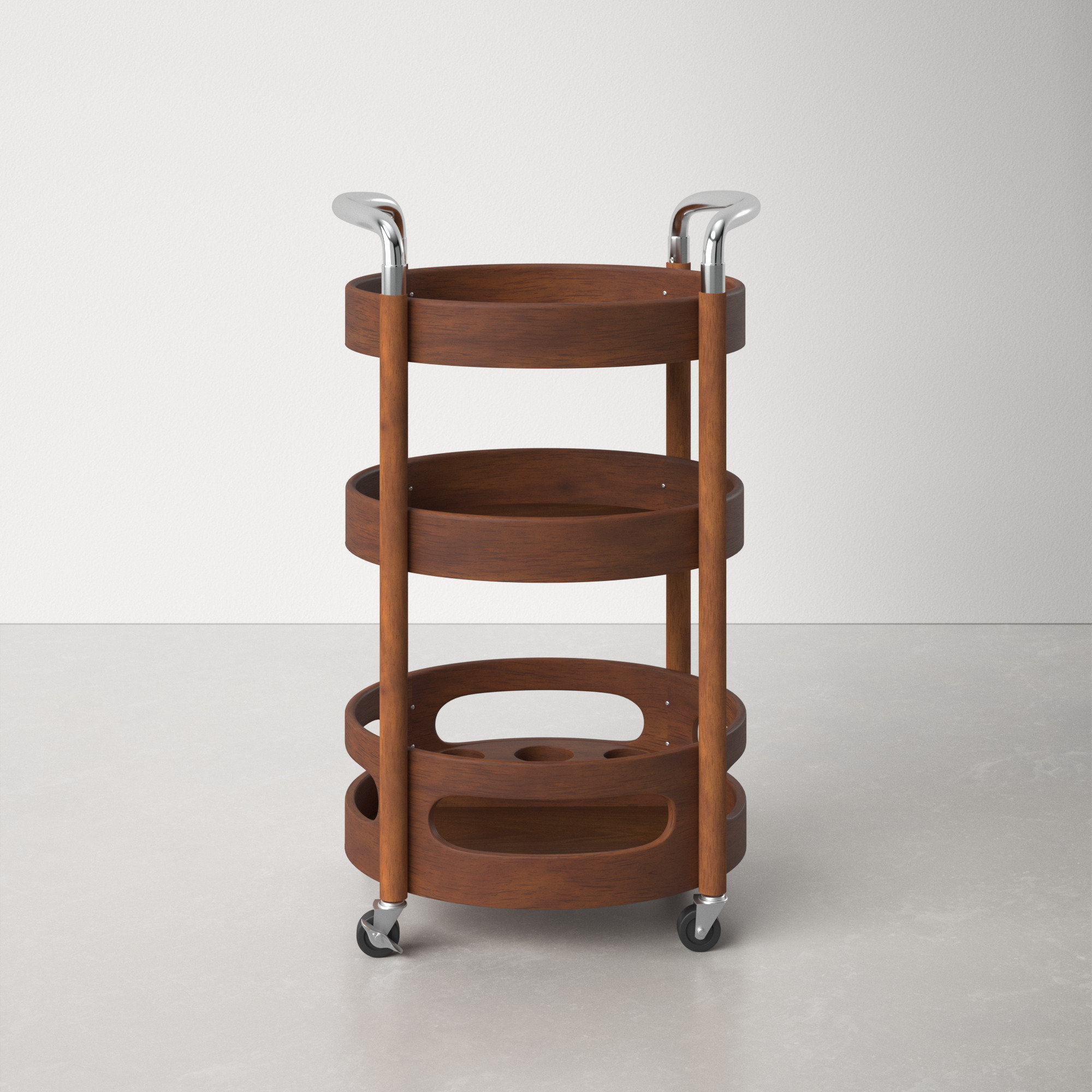 Bar Cart, Walnut, Walnut