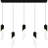 Kepley 2-Light Integrated LED Matte Black Linear Chandelier