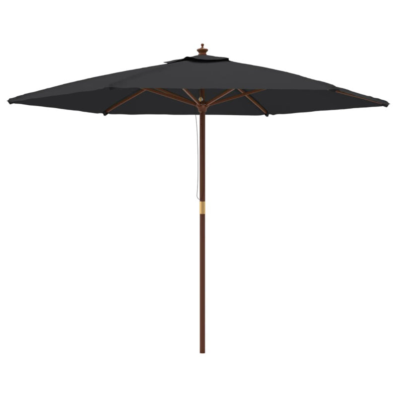 Aslyn Market Parasol, Black, 240cm H x 299cm W x 299cm D