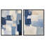 «Frozen Horizons», ensemble de décorations murales imprimées en acrylique bleues par Art Remedy, cadre doré, 30 x 36-379690579-379690590