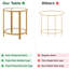 Table d'appoint ronde moderne de 50 cm (19,7 po) avec plateau en verre et rangement à 2 niveaux-317943097