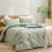 BESTOUCH Duvet Cover Set 100% Washed Cotton Linen Feel Lightweight-114986041-114986034