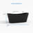 Herschel 60" x 28.74" Solid Surface Freestanding Matte Black Acrylic Soaking Bathtub, with Overflow and Matte Black Pop-up Drain-124594668-124302669