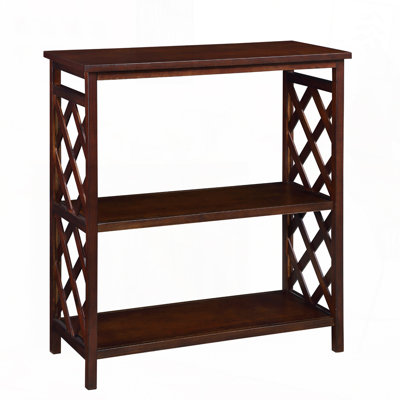 Versatile Console Table 3-Tier With Storage Shelves - Stylish Open Bookshelf Bookcase With Solid Wood Legs For Hallway, Living Room, And Bedroom
