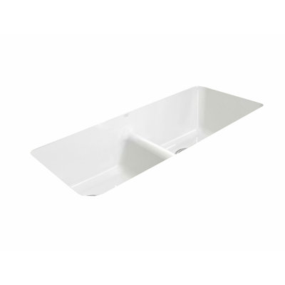 Big Corona 43'' L Undermount Double Bowl Cast Iron Kitchen Sink