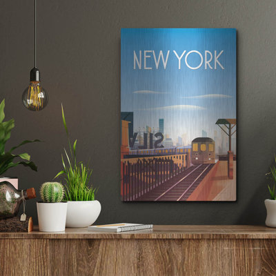 «62039 - New York City» par Omar Escalante, art mural en métal