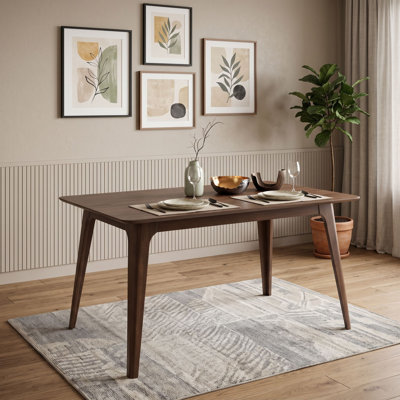 Rectangular Dining Table with Wood Legs