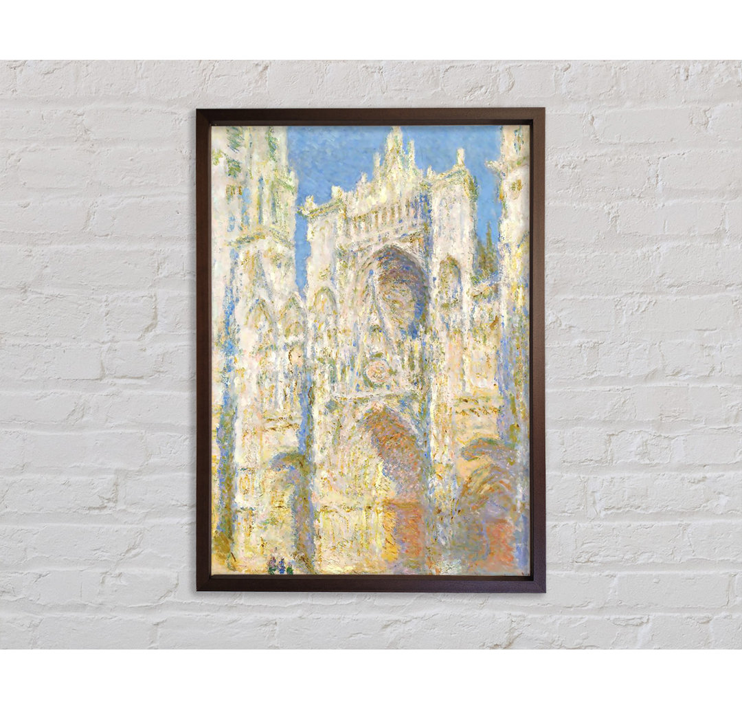 Monet Rouen CaThedral In Sunlight - Single Picture Frame Kunstdrucke auf Leinwand