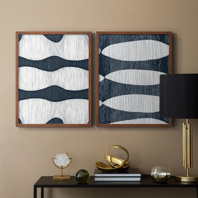 ABSTRACT Series DCCVII - Reproduction encadrée de qualité supérieure - prête à être accrochée - aucun clou requis - aucun clou requis