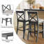 Ensemble 3 pièces de tables de bar avec tabourets et sièges rembourrés-118499534