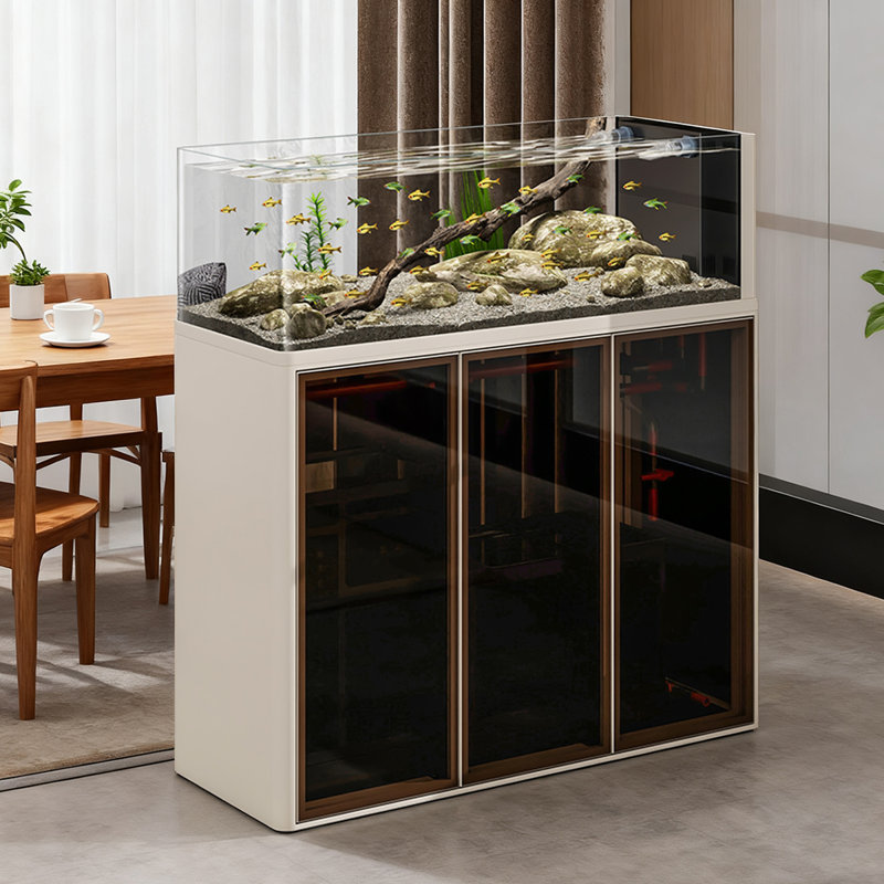 Réservoir d'aquariums d'eau, 31,7 gallons (H 50,39 po x l 46,77 po x P 18,11 po, Ivoire ivoire