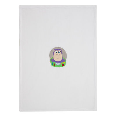 Disney Toy Story It's Play Time White, Green, and Purple, Buzz Lightyear Shaped Toddler Blanket -  3695206R