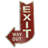 Vintage Style Large  Exit Way Out Metal Arrow Sign