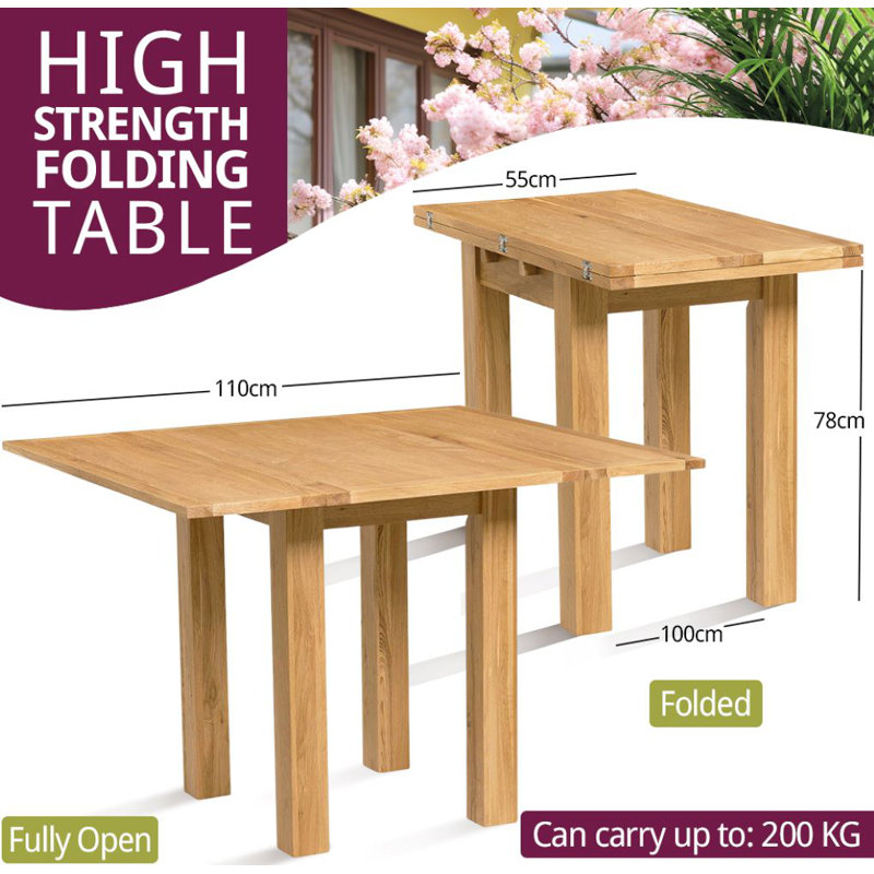 Farris Extendable Oak Solid Wood Dining Table